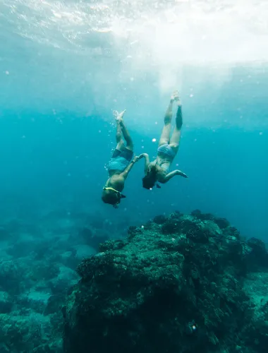 Snorkeling off the Kona coast on the island of Hawaiʻi