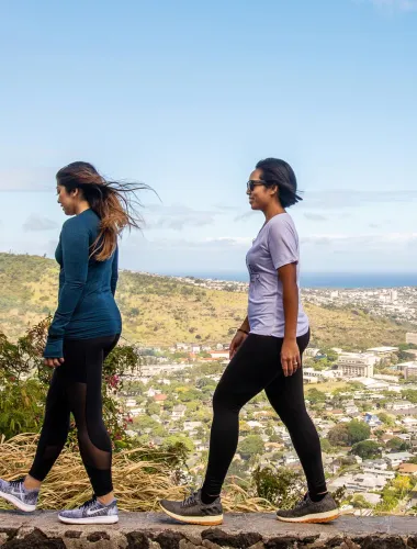 Two people hiking Hawaii