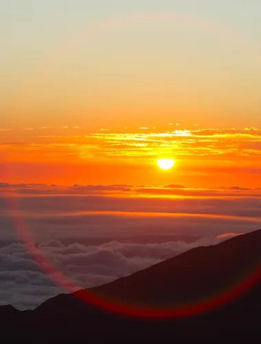 Sunrise at Haleakalā National Park on Maui in Hawaiʻi