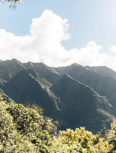 Scenic view of the Koolau mountains