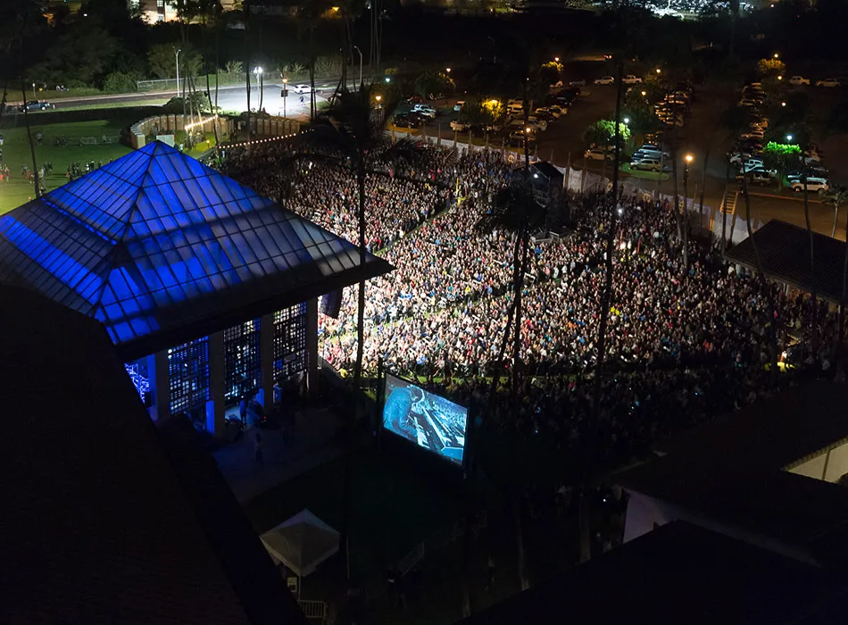 An evening concert at The MACC- a beautiful outdoor venue for music under moonlight!
