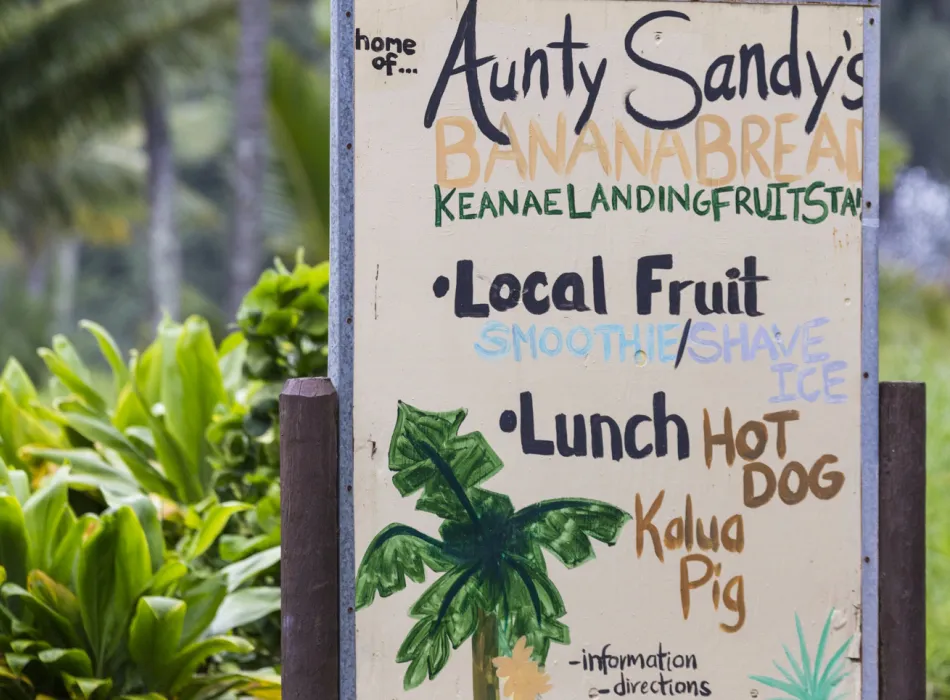 Maui roadside farm stand sign.