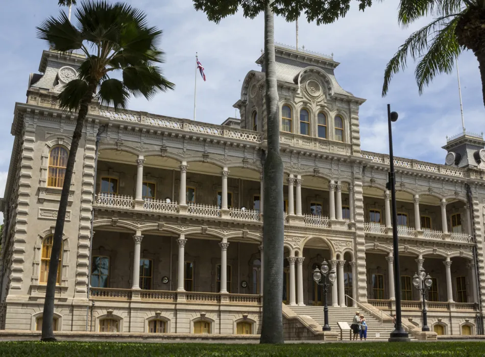 Exterior of ‘Iolani Palace in Honolulu, Hawaiʻi